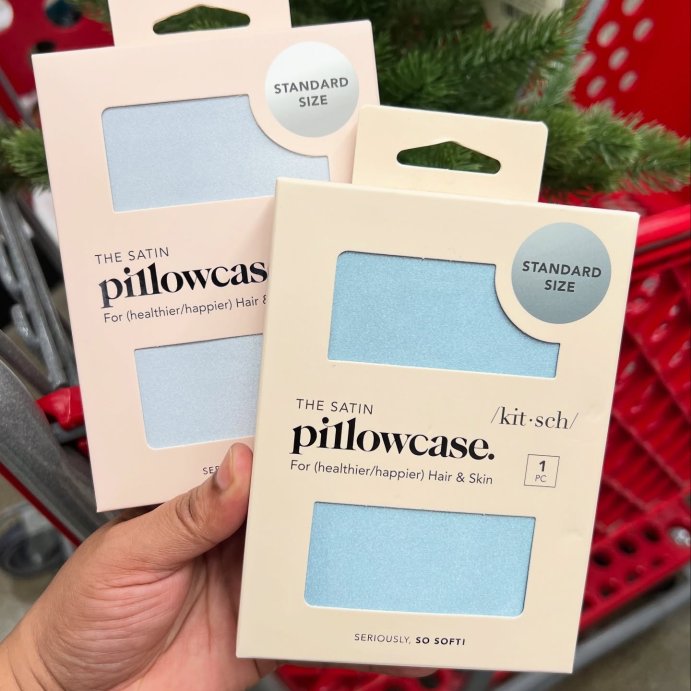 user image by @targetbayareafinds, Kitsch Queen Size Satin Standard Pillowcase Thread Count "600"