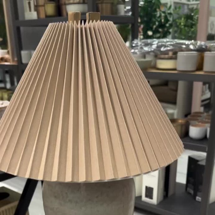 user image by @cignaturestylebychrissycig, Ceramic Table Lamp Cream with Pleated Fabric Shade - Hearth &#38; Hand&#8482; with Magnolia