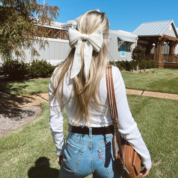user image by @reneemooneyy, Satin Bow Hair Barrette - A New Day™