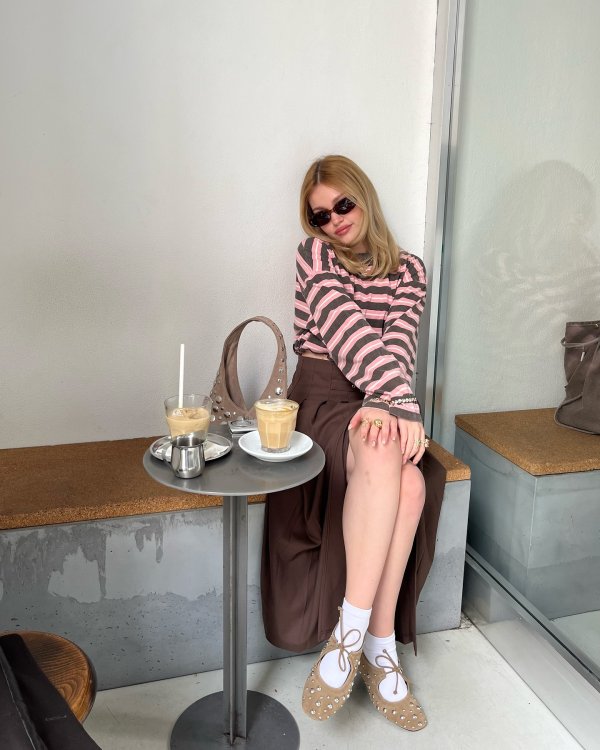 【BAON】Sherden pleats midi skirt Box pleat midi skirt with slit - pull&bear