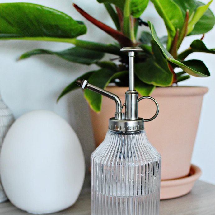 user image by @bittybrunette, Ribbed Clear Glass Plant Mister - Hearth &#38; Hand&#8482; with Magnolia: Watering Can Alternative, Leak-Resistant Design
