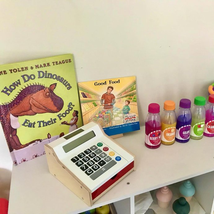 user image by @playing_the_day_away, Melissa & Doug Tip & Sip Toy Juice Bottles and Activity Card (6pc)