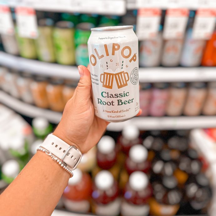 user image by @rootedandrealmeg, OLIPOP Classic Root Beer Prebiotic Soda - 12 fl oz Can