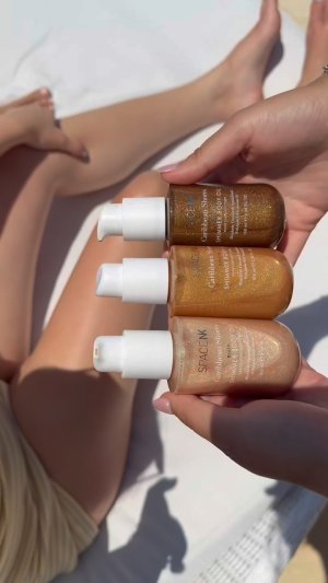 @spacenk’s instagram video of Space NK Caribbean Shores Shimmer Body Oil - Pearl,Space NK Caribbean Shores Shimmer Body Oil - Golden,Space NK Caribbean Shores Shimmer Body Oil - Bronze