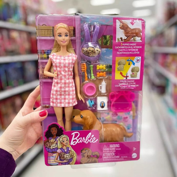 user image by @ohtarget, Barbie Doll Newborn Pups Playset