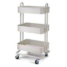 Shop type A Momentum Steel 3-Tier Utility Cart with 4 Wheels, White and more