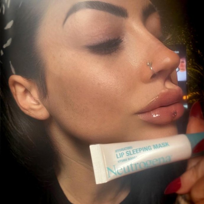 user image by @akadollbaby, Neutrogena Hydro Boost Hydrating Lip Sleeping Mask with Hyaluronic Acid, Clear Overnight &#38; Daily Moisturizing Treatment for Very Dry Lips - 0.35oz