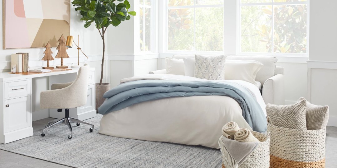 Shop Cassie Set Of 3 White Basket, Asheville Light Taupe Fabric Memory Foam Sleeper, Chipper Light Gray 18" Indoor/outdoor Accent Pillow, Ida 8' Fiddle Fig Tree, Rest & Renew Egyptian Cotton White 400 Thread Duvet Set, Newport Beige Metal Upholstered Desk Chair, Newport White Writing Desk, Divine Light Gray Viscose Bl 5x8 Area Rug, Addison Round Cement Planter, Jackie Gray Fabric Square Accent Pillow, Danielle Bronze Desk Lamp and more