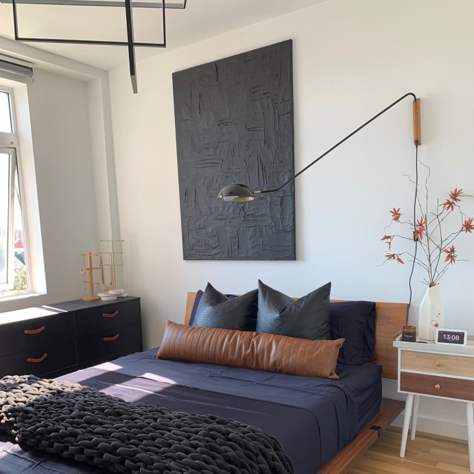 user image by @thezendocnyc, Lumbar Faux Leather Channel Stitch Decorative Throw Pillow - Threshold™