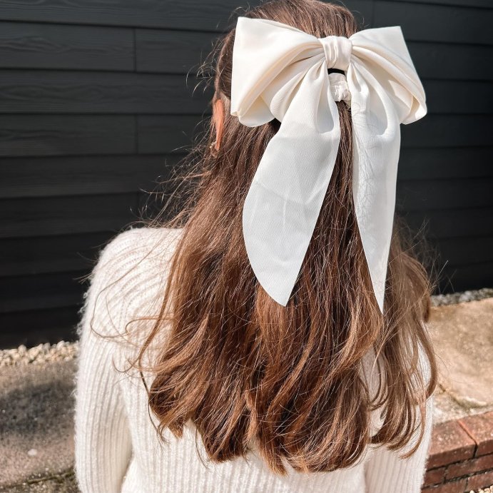 user image by @abileftley, Satin Bow Hair Barrette - A New Day™