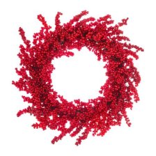 Shop Couronne de Noël baies rouges CANVAS, 24 po and more
