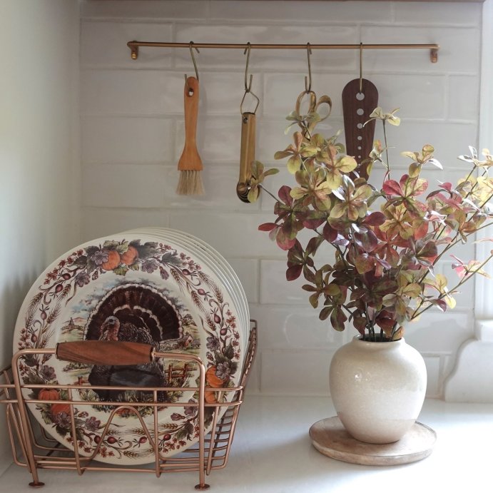 user image by @taylorkrabill, Metal Drying Rack Copper Finish - Hearth &#38; Hand&#8482; with Magnolia: Freestanding Iron &#38; Wood, Countertop Kitchen Organizer