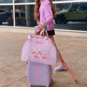 Mackenzie Stoney Clover Lane Lavender Cherry Bows Ultimate Duffle