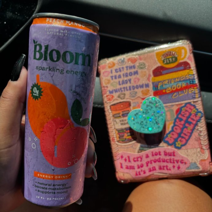 user image by @pour.itupp, Bloom Peach Mango Energy Drink - 12 fl oz Can