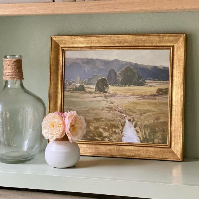 user image by @farmlifebliss, 16&#34; x 14&#34; Summer Pasture Framed Wall Art Brass - Threshold&#8482; designed with Studio McGee