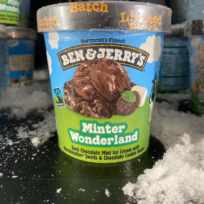 user image by @snackinglife, Ben &#38; Jerry&#39;s Minter Wonderland Dark Chocolate Mint Ice Cream - 16oz