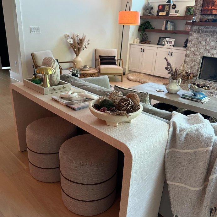 user image by @elena_nehles, Catalina Round Ottoman - Threshold™ designed with Studio McGee