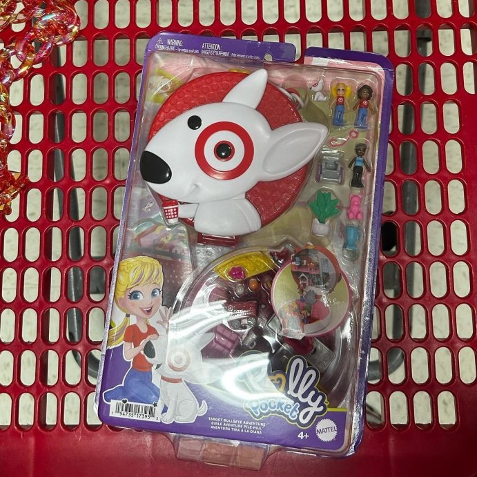 user image by @animatednawes0me, Polly Pocket Target Bullseye Adventure: Doll Playset, 16 Pieces, Plastic, No Battery Required, Ages 4+
