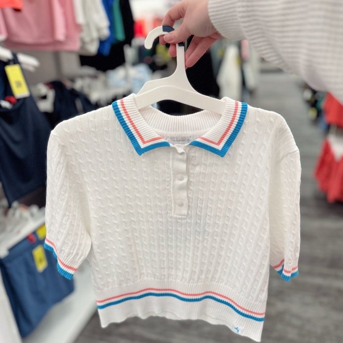 user image by @targetrunwithbri, Women's Polo Shirt Sleeve Sweater - JoyLab™ White