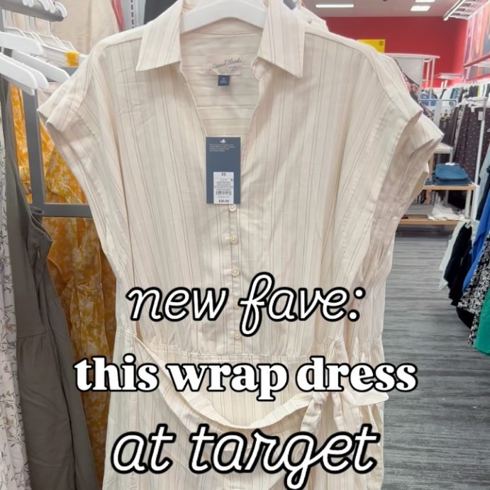 user image by @totargetigo, Women's Short Sleeve Wrap Waist Midi Shirtdress - Universal Thread™