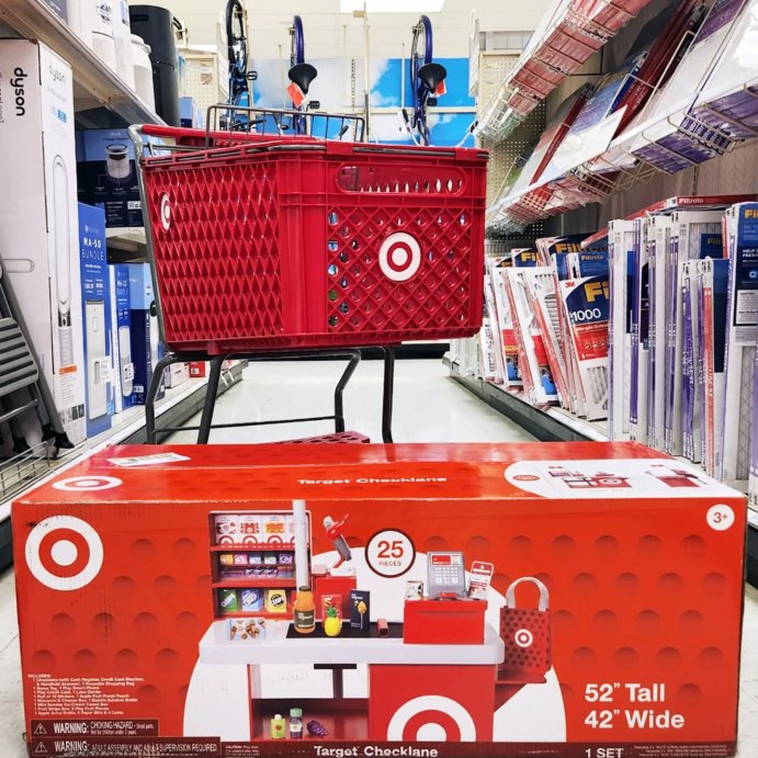 user image by @ohtarget, Target Toy Checklane: Pretend Shopping Accessories, Play Money, Toy Cash Register, Batteries Required, Ages 3+
