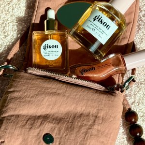 @spacenk&rsquo;s instagram photo of Gisou Golden Hour Glow Set - Mini Pouch