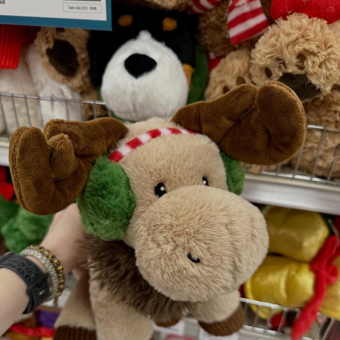 user image by @fabfindswithfallon, 14&#39;&#39; Moose with Ear Muffs Stuffed Animal - Gigglescape&#8482;