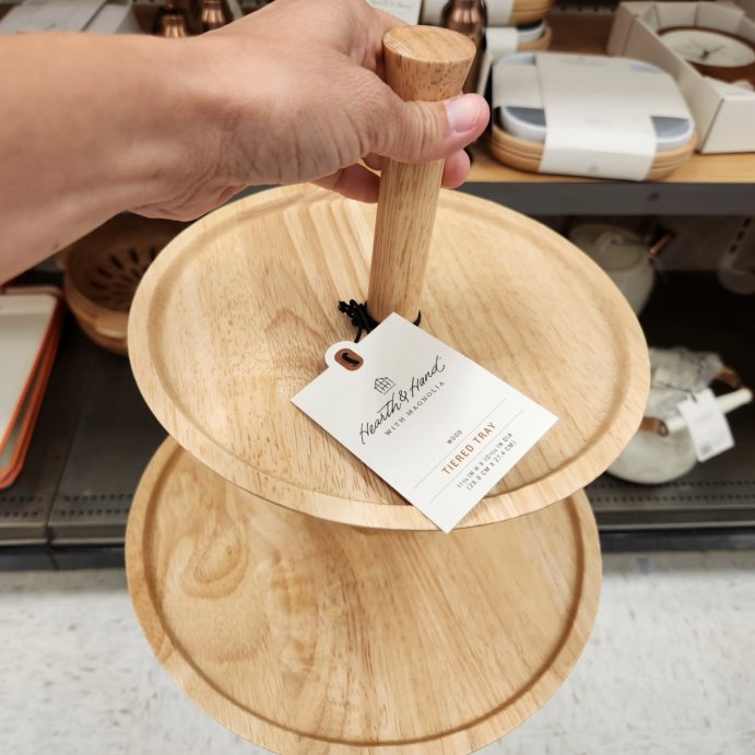 user image by @reg_winthrop, 2-Tier Rubberwood Serving Tray - Hearth &#38; Hand&#8482; with Magnolia