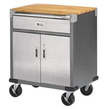 Shop Mastercraft 29" Diamond Series 2-Door, 1-Drawer Wooden Top Base Cabinet with Wheels, 29 x 20 x 35-in and more