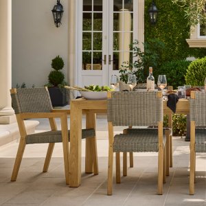 Larnaca Teak x All-Weather Weave Outdoor Dining Armchair