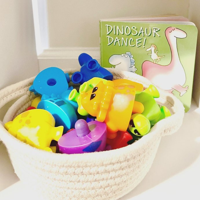 user image by @twentyminutesaday.co, Learning Resources Snap-n-Learn Matching Dinos, Fine Motor, Counting & Sorting Toy, 18 Pieces, Ages 18+ months