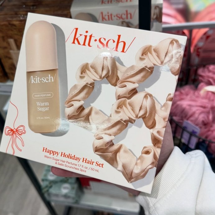 user image by @takingontarget, Kitsch Happy Holiday Hair Gift Set - 4pc - Warm Sugar
