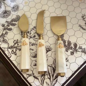 Marble Cheese Knives, Set of 3 - Southern Athena