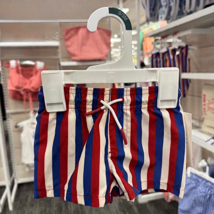 user image by @comeshoppingwm, Baby Boys' Striped Trunk - Cat & Jack™ Red/White/Blue