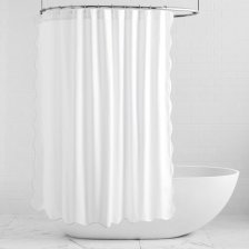 Shop AERIN Scallop Shower Curtain, 72" X 72", Bright White and more