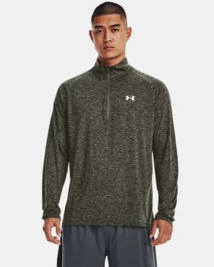 Under Armour Tech Print Half-Zip Black / Lime Surge