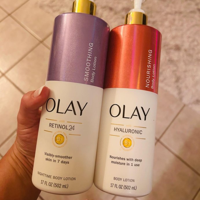 user image by @product_review_queen, Olay Nourishing + Hyaluronic Acid 17oz Lotion Pump