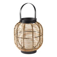 Shop CANVAS Serra Small Wicker Lantern with Warm White LEDs, Plastic and more