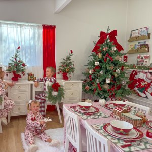 Gingerbread Ceramic Train Serving Set | Pottery Barn Kids