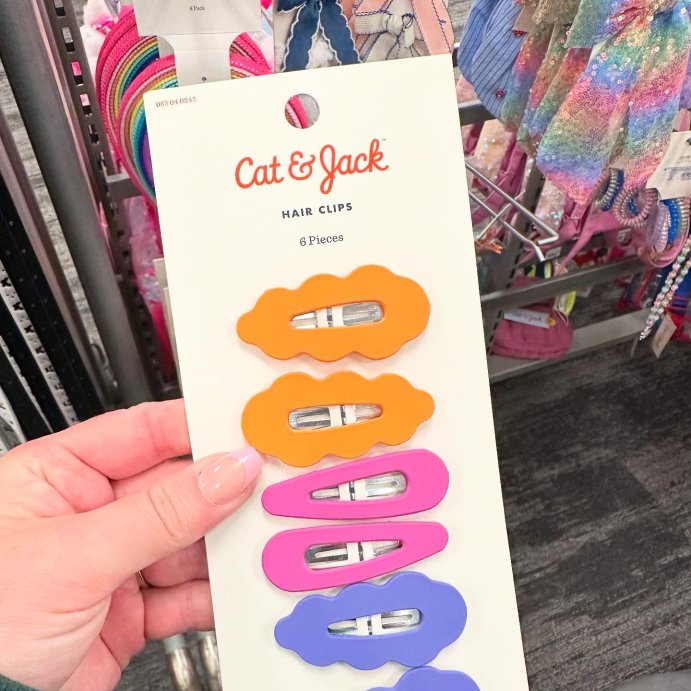user image by @catandjackbytarget, Large Soft Touch Covered Snap Clips - 6pc - Cat &#38; Jack&#8482;