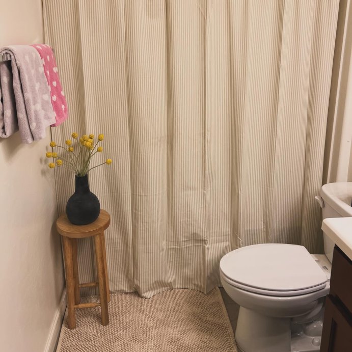 user image by @bexx_and.the.city, 72"x72" Farmhouse Vintage Striped Yarn Dyed Cotton Shower Curtain - Lush Décor