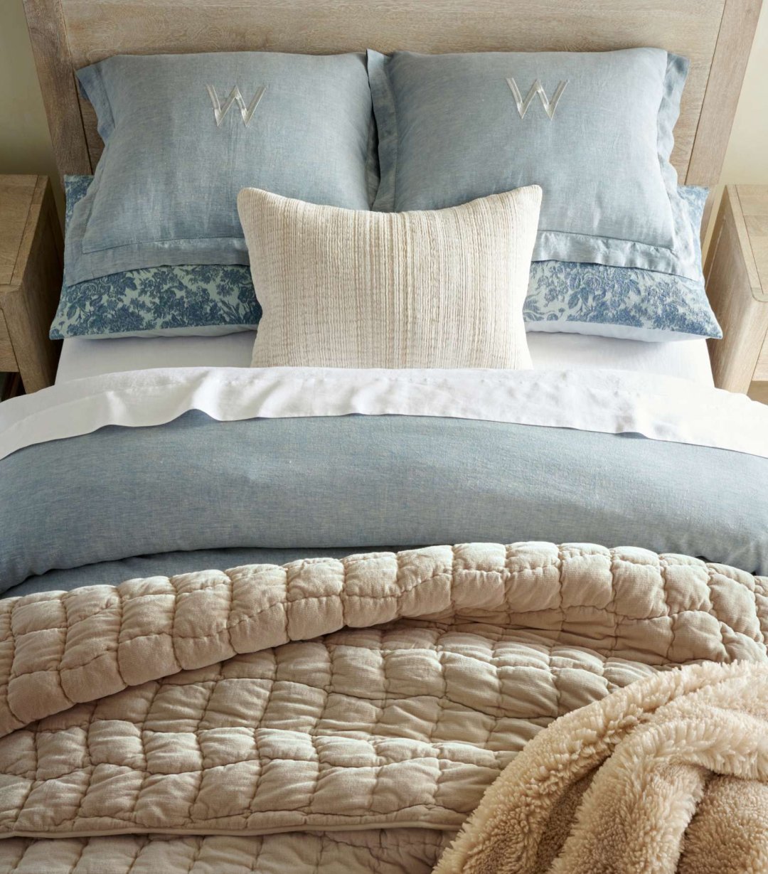 Curated image with Textured Chenille Lumbar Pillow & Down Feather Insert Bundle, 16x26 Inches, St...