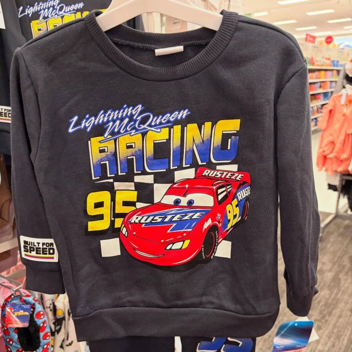 user image by @lc.budget_momma, Toddler Boys' 2pc Disney Cars Lightning McQueen Racing Fleece Pullover and Bottom Set - Black