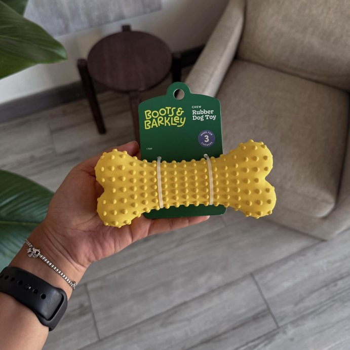 user image by @teodorosaac, Rubber Bone Dog Toy - Boots &#38; Barkley&#8482; Yellow