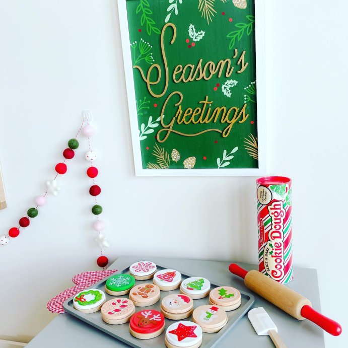 user image by @chels2983, Melissa &#38; Doug Slice and Bake Wooden Christmas Cookie Play Food Set