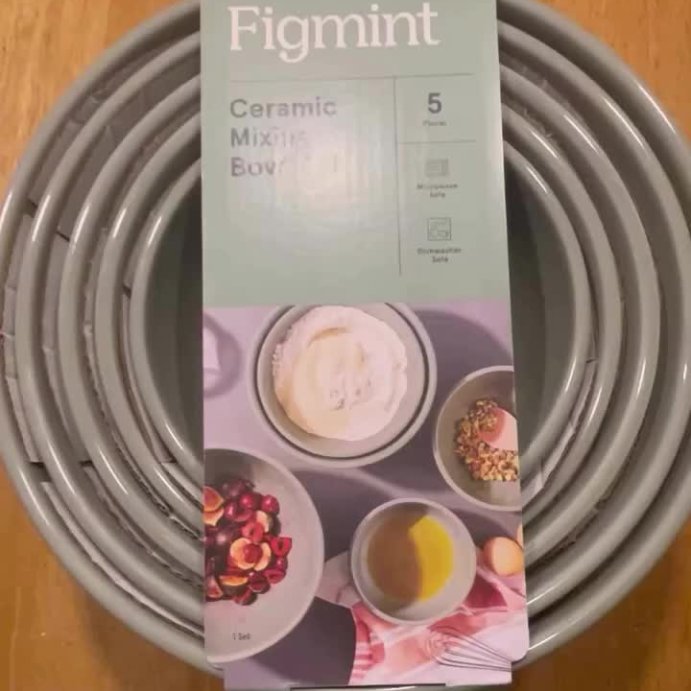 user image by @mamabearsreviews, 5pc Earthenware Ceramic Mixing Bowl Set - Figmint™