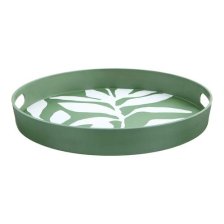 Shop CANVAS Serene Garden Olive Leaf Serving Tray for Outdoor Dining, BPA-Free, 38.4-cm and more