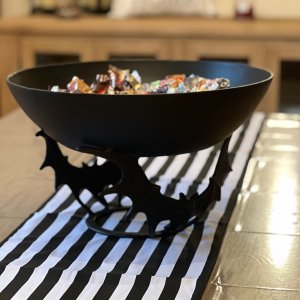 Trick or Treat Bat Metal Candy Bowl