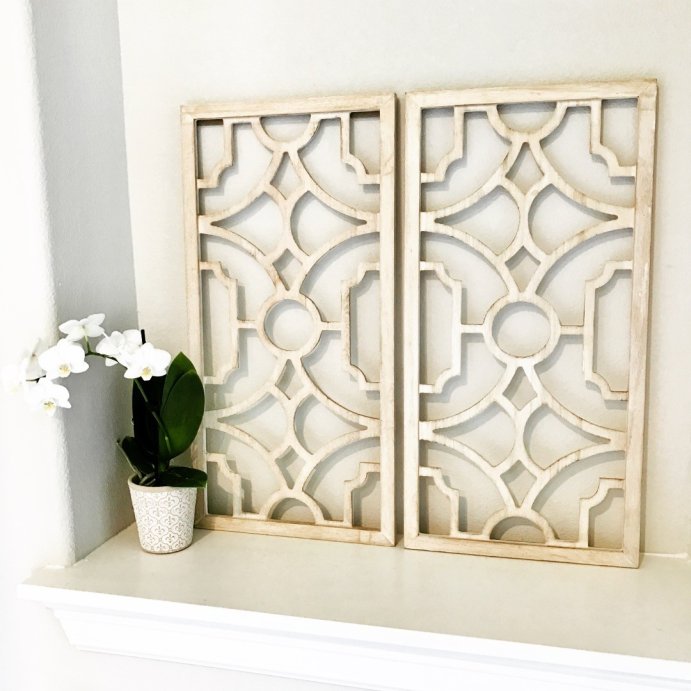 user image by @targettotally, Set of 2 Wood Lattice Wall Hanging Brown - Threshold&#8482;: Elegant Decorative Panels, Modern Geometric Design
