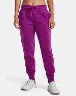 UNDER ARMOUR Women's UA Fleece Joggers NWT Twilight Purple SIZE:  LARGE-SHORT